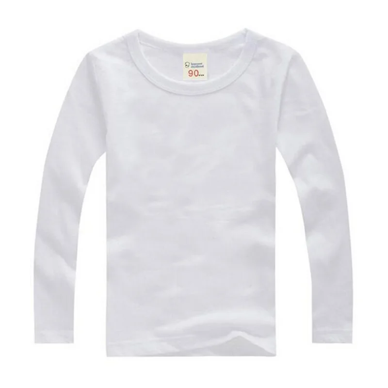 Boys Long Sleeve T Shirts For Children Spring Autumn pure color T-shirt Cotton 1 -15T Kids Clothing Baby Girls Tops Tees Clothes 3
