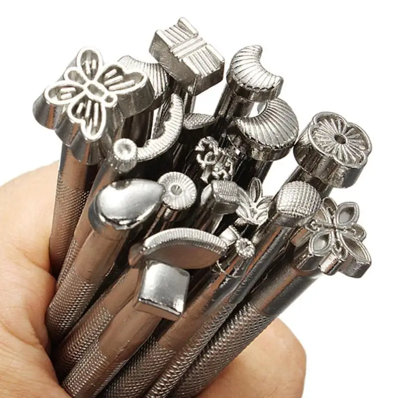 

20Pcs/Lot DIY Leather Stamp Set Carving Leather Stamps Tools DIY Leathercraft Working Saddle Making Tools for Leather Craft