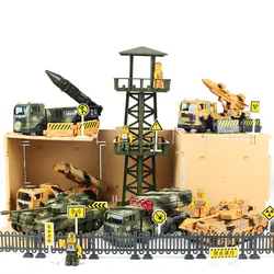 Военная Модель детский инерционный военный костюм Танк миротворческие силы и ракета и обсерватория 6 танк и грузовик игрушечный