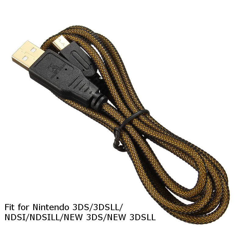 1,5 м позолоченный порт usb зарядный кабель питания для nintendo для DSi DSiXL DSiLL для 3DS/XL/LL NDSI/NDSILL