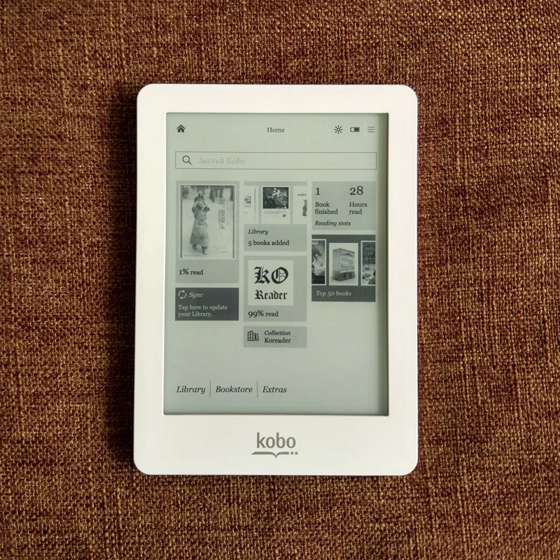 Белый Встроенный светильник Kobo Glo электронная книга читатель E-ink 6 дюймов 1024x768 wifi сенсорный экран 2 Гб читалка, не Glo HD