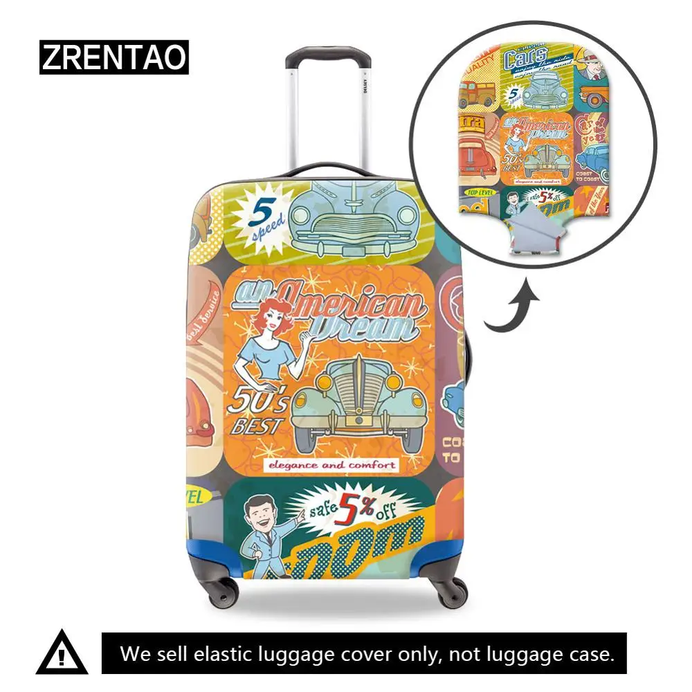 ZRENTAO Модный чехол для багажа прочный защитный чехол для путешествий чемодан стрейч чехол для чемодана для 18-21 дюймов - Цвет: DESIGN 24