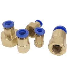 Hose-Tube Air-Pipe-Fitting Pneumatic-Connector Brass 10mm 8mm 12mm 6mm Female-Thread