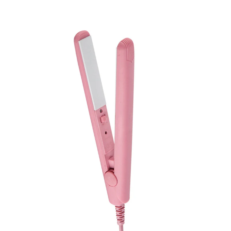 

Mini Curls Hair Straightener Iron Pink Ceramic Electronic Chapinha Nano Titanium Straightening Corrugated Curling Styling Tools