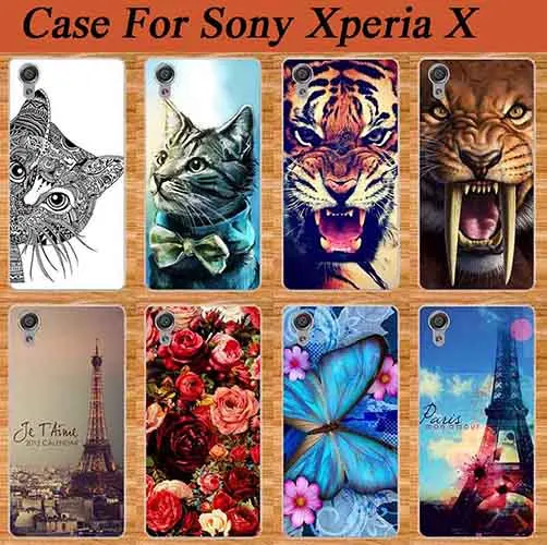 

Fashion 14 Patterns Painting Colored Owl Rose Eiffel Towers Case Cover for SONY Xperia X Dual 5121 F5122 Cases Protector Shell