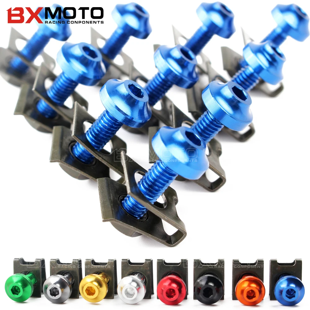 Bulloni M5 Per Carene Auto E Moto - Set 10 Pezzi Con Clip - Foto 8