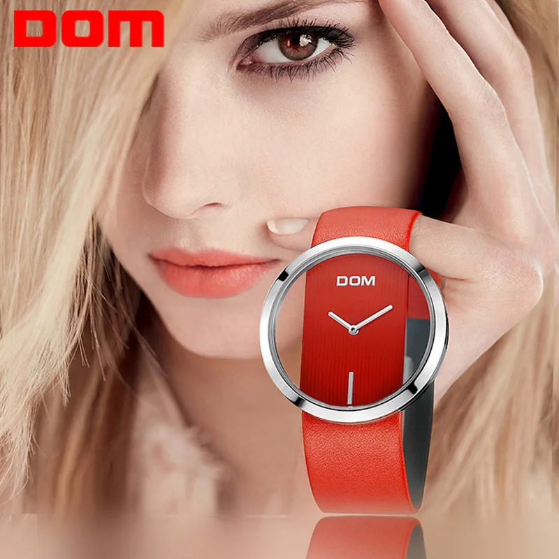 Prix pour Montre Femmes DOM marque de luxe De Mode Casual quartz Unique Élégant Creux squelette montres en cuir sport Lady montres 205L Prix pour Montre Femmes DOM marque de luxe De Mode Casual quartz Unique Élégant Creux squelette montres en cuir sport Lady montres 205L