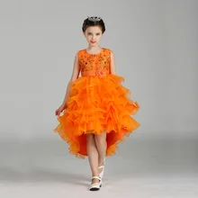 Детское свадебное платье, летнее платье для девочек многослойное праздничное платье с рюшами на свадьбу детская одежда на выпускной, LM8323