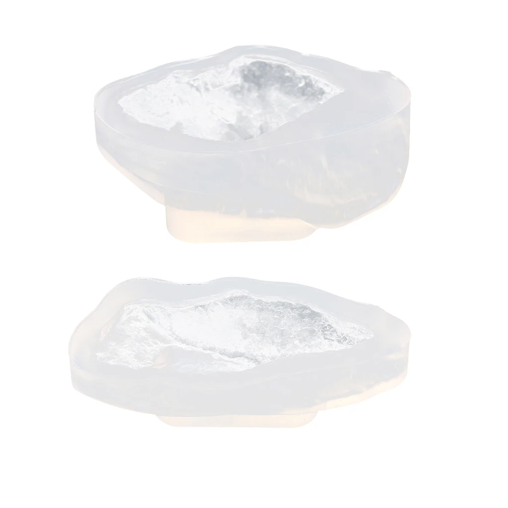 2 Piece Stone Shaped Silicone Mould Mold Tool for DIY Pendants Charms Jewelry Making Resin Casting Crystal Ornament