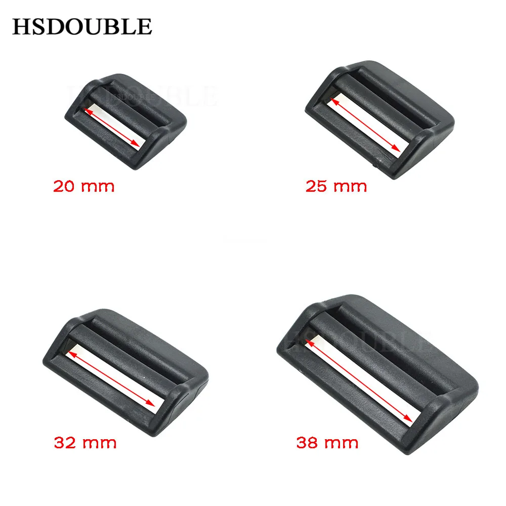 

20mm 25mm 32mm 38mm Plastic Ladder Lock TriGlide Slider Adjust Buckle for Outdoor Backpack Straps Dog Collar