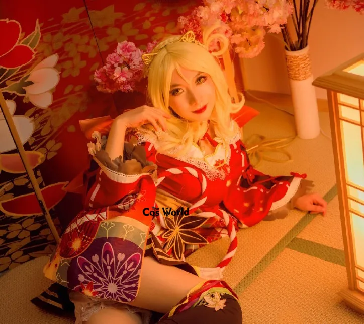 Охара Мари Love Live Sunshine кимоно из клена с красными листьями юката аниме костюмы для