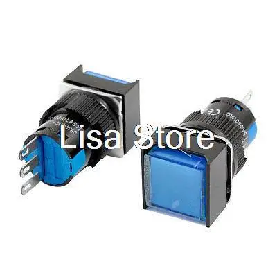 

Momentary 3 Pin Panel Mount Blue Push Button Switch AC 250V 5A