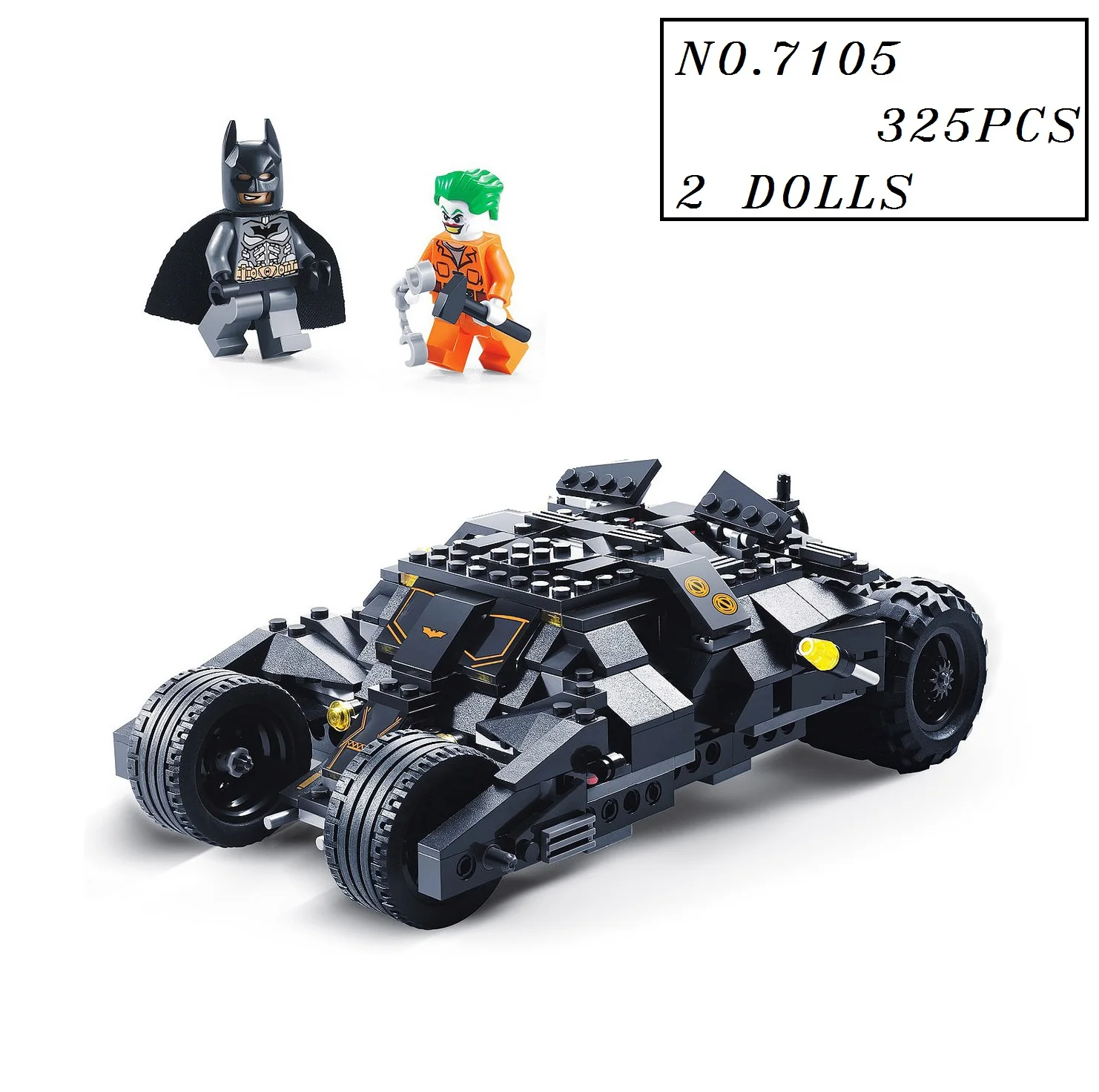 

Decool 7105 DC Superheros Batmobile Car Batman Joker Building Block Brick Educational DIY Toys For Kids Gifts christmas