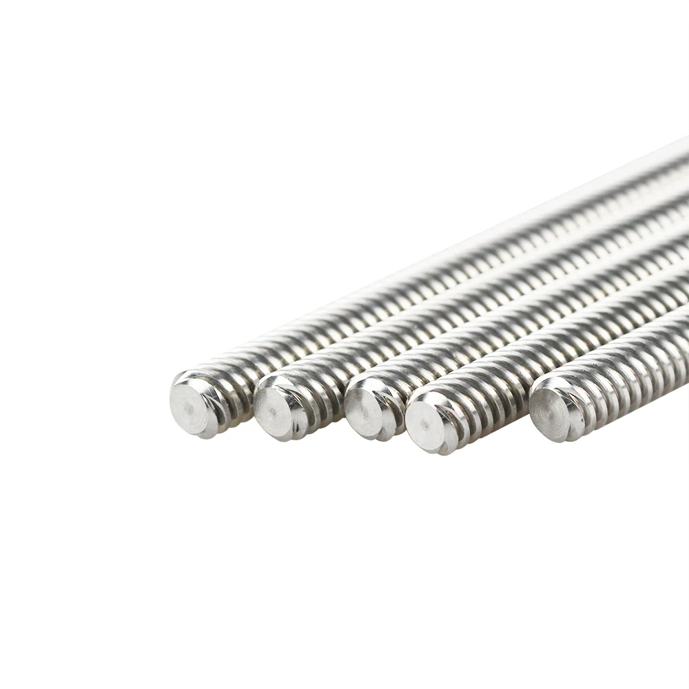 مكافحة رد فعل عنيف الجوز + 200 مللي متر 300 مللي متر 400 مللي متر 500 مللي متر T-نوع محرك متدرج رباعي الرصاص المسمار 8 مللي متر موضوع 8 مللي متر T8 ل 3D طاب...