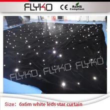 Высокая яркость ночной клуб для мероприятий, светодиодное тент белый мерцающий свет звездный занавес СВЕТОДИОДНЫЙ занавес 6 м* 6 м
