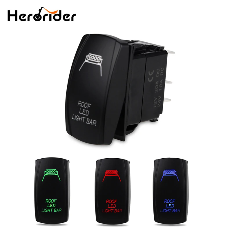

Laser Push Button Rocker Toggle Switch Blue LED Bar Light Car Auto ON-OFF Single Button Switch for Toyota 12-24V Car Styling