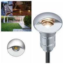 Алюминиевый полукруглый DC12V светодиодный подземный освещения 0,6 Вт светильник, встраиваемый в пол лампы, 50 шт в наборе, современный светодиодное украшение наружного освещения