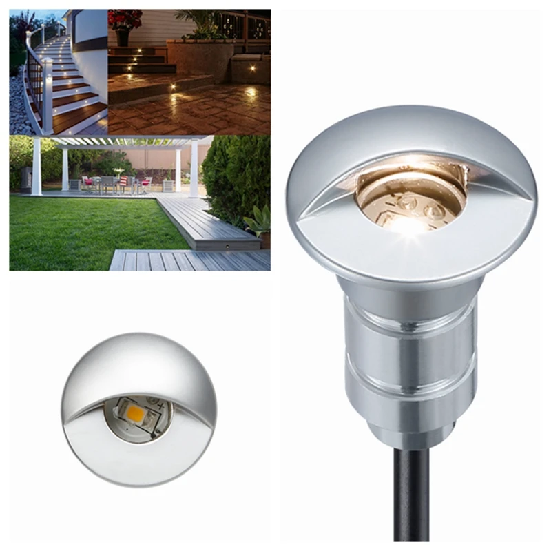 

Aluminum Half Round DC12V LED Inground Lighting 0.6W Underground Floor Lamp 50pcs modern Led Light Decoration Outdoor Lighting