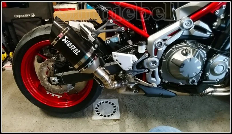 Akrapovic Moto Escape выхлопная труба мотоцикла для Kawasaki Z900 2017 2018 из углеродного волокна