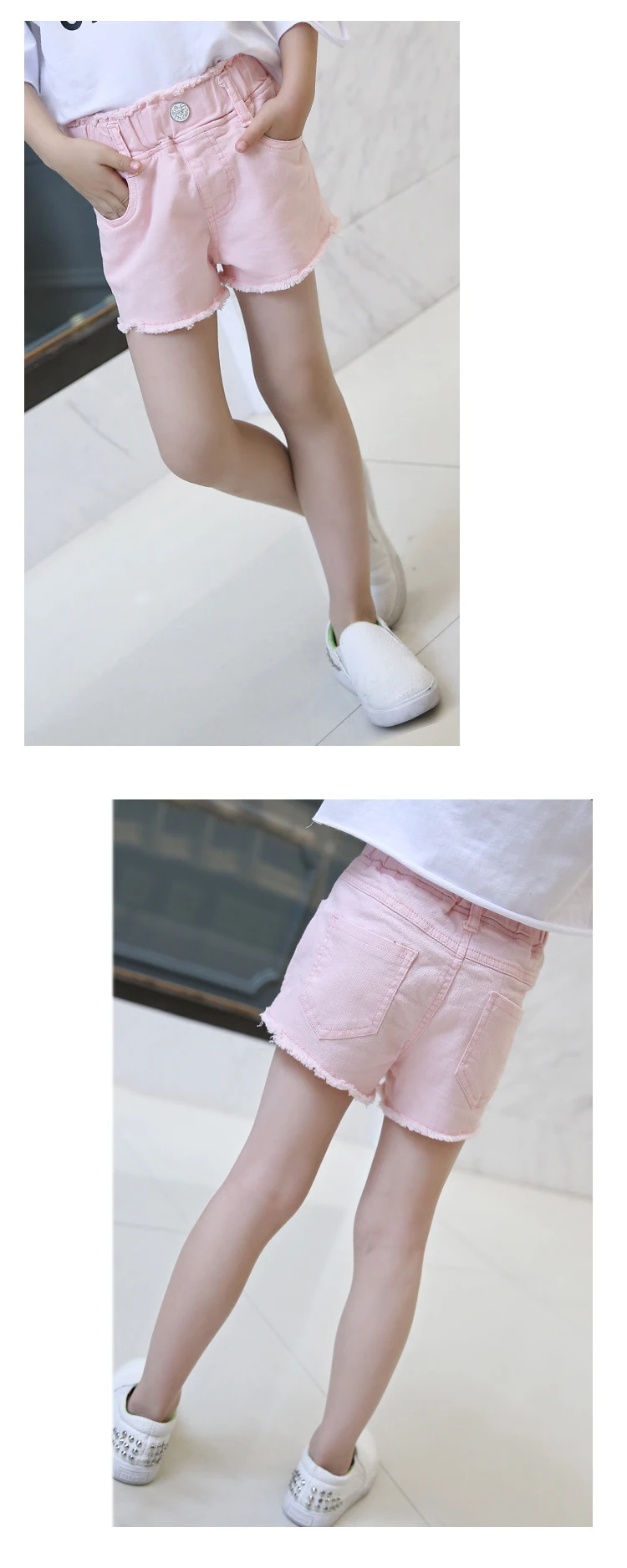 New Fashion 2018 Summer Shorts Baby Big Girls Clothes Kids Casual Solid Tassel Shorts For Girls Cotton Pockets Bottoms Clothing (13)
