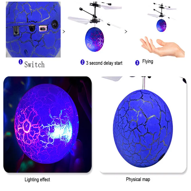 Flying RC Electric Ball LED Light Drone Helicopter Built-in Shinning Lighting for Kids Toys drop ship 25 | Игрушки и хобби