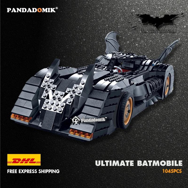 

Pandadomik 1045pcs Batman Ultimate Batmobile Building Blocks Bricks Decool Assemble Model Car Avengers Toy Kids Children Gift