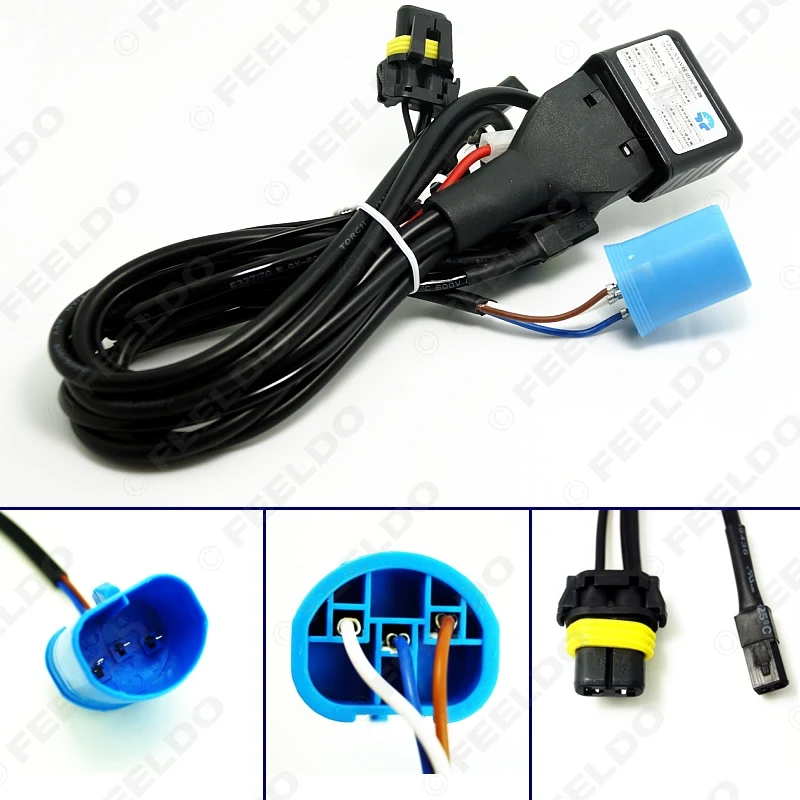 FEELDO 2x автомобильные HID лампы 9004/9007 Hi/Lo Bi Xenon + Сменные ксеноновые переменного