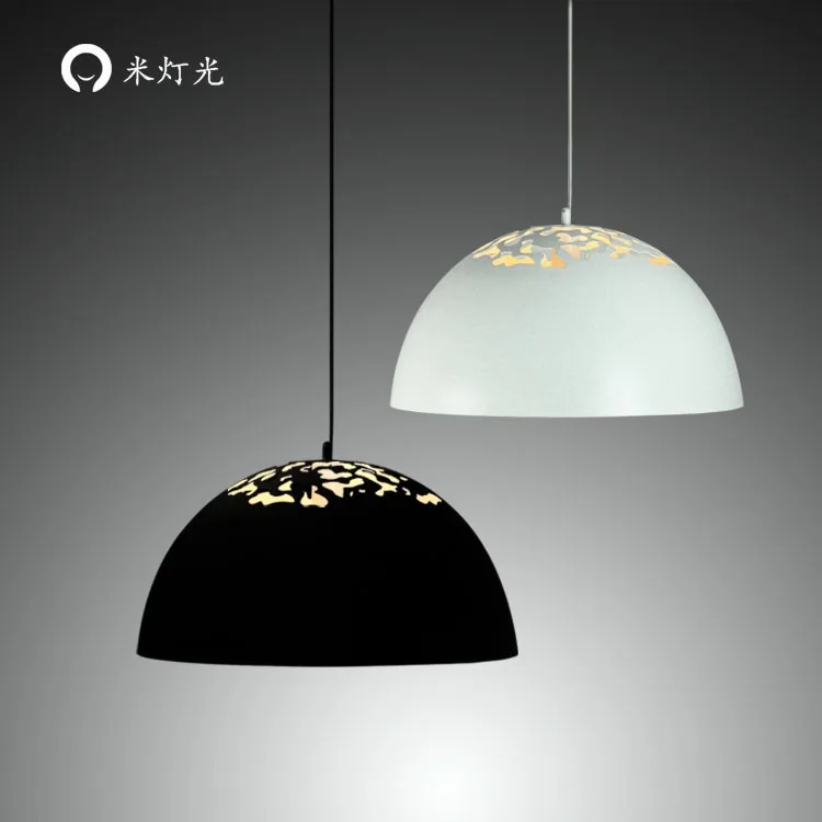 

Modern simple European style dining room lighting American hollow carved iron bedroom Pendant Lights