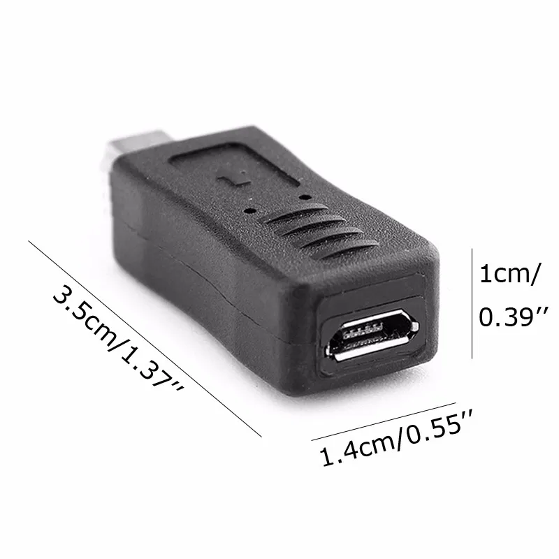 1 шт. Черный Micro USB женский мини USB Мужской адаптер зарядное устройство конвертер адаптер