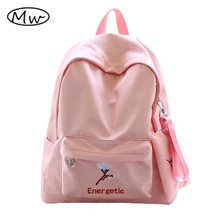 Mond Holz Frauen Rosa Rucksack 2 Teile/satz Wasserdichte Frische Stil Stickerei Blumen Rucksack Schultaschen Für Mädchen Rucksack Sac