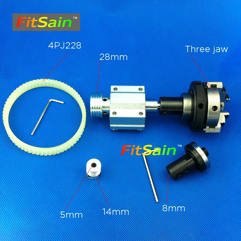 FitSain-hole 5mm pulley three jaw chuck D=50mm Cutting saw part Pulley mini Lathe table saw blade 16mm/20mm hole fitsain hole 5mm pulley three jaw chuck d 50mm pulley mini drill press mini lathe