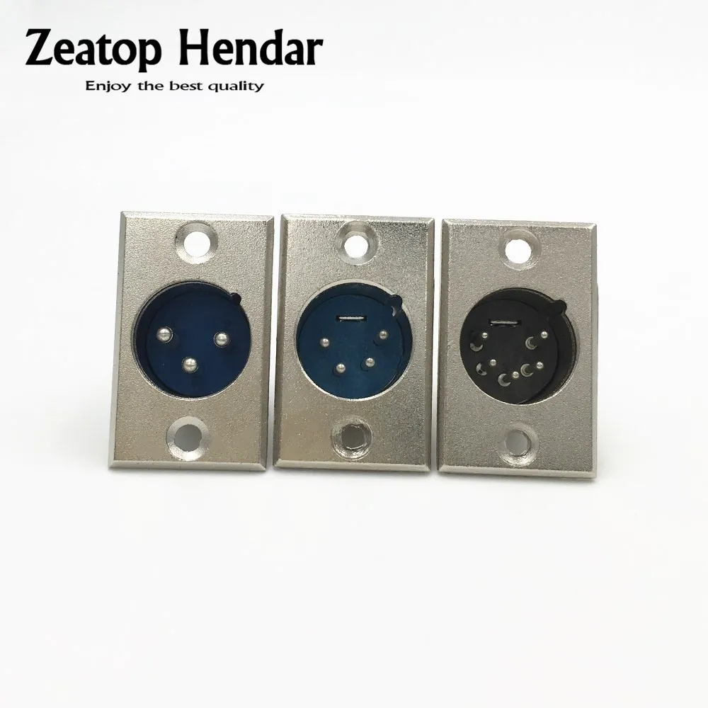 

1Pcs 3 4 5 6 PIN XLR Male Chassis Connector Push-type M,ale XLR Panel Mount Wire Connector Jack Socket