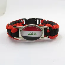 Модные браслеты love, государственный флаг Ирака, очаровательные браслеты ручной работы с Ираком, браслеты для женщин и мужчин флаг Ирака