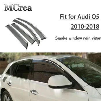 

MCrea 4pcs ABS Car Smoke Window Sun Rain Visor Deflector Guard For Audi Q5 2010-2018 Accessories