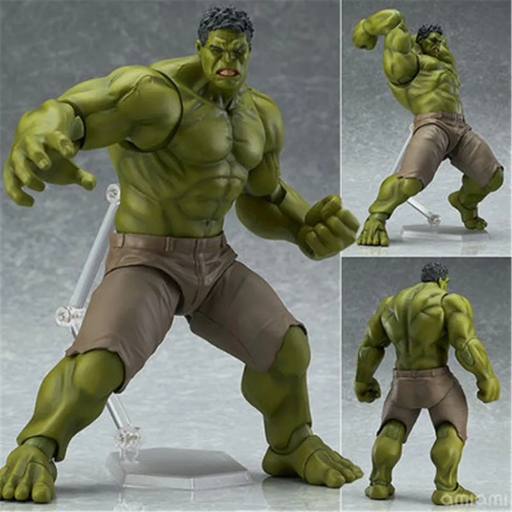

8" Hulk Figma 271 Robert Bruce Banner green skinned captain america PVC action Figure Collection Model Toy Doll