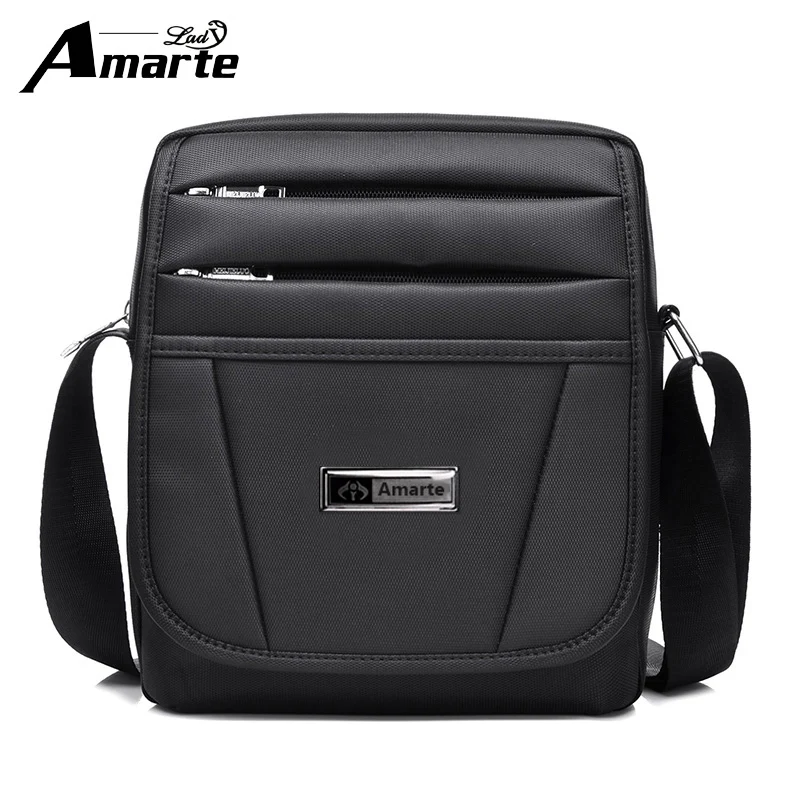 Amarte Brand Black Business Man Bags Fashion Shoulder Bag Quality Oxford Male Messenger Bags Casual Crossbody Bag bolsos hombre