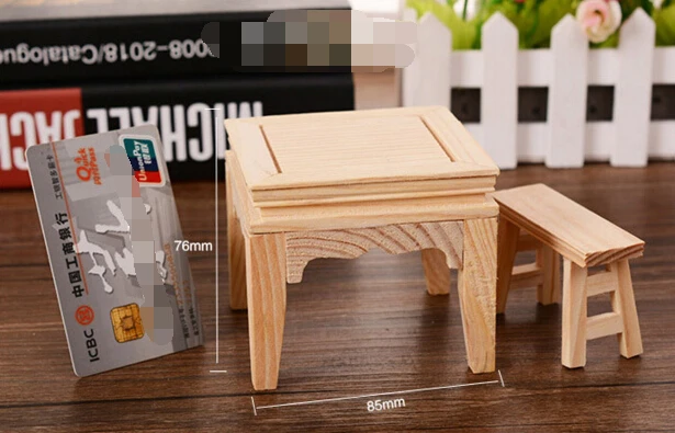 أطفال/أطفال نتظاهر اللعب خشبية بيت الدمية والأثاث مصغرة طاولة ومقاعد مجموعة
