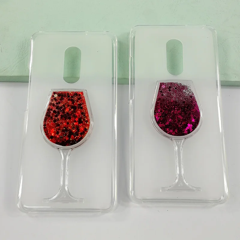 

Quicksand Rhinestone Red Wine Glass Pattern Protective Case For TP-Link Neffos X1 Max 5.5inch Soft TPU Silicone Back Cover