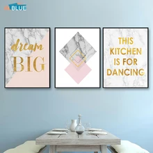 

Nordic Decoration Pictures Abstract Marble With Pink Gold Quote Canvas Painting Posters And Prints Picture Wall Art Living Room
