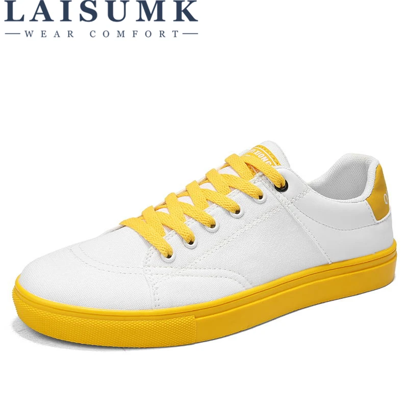 

LAISUMK New Mens Casual Shoes Canvas Shoes For Men Lace-Up Breathable Fashion Summer Autumn Flats Pu Leather Fashion Suede Shoes