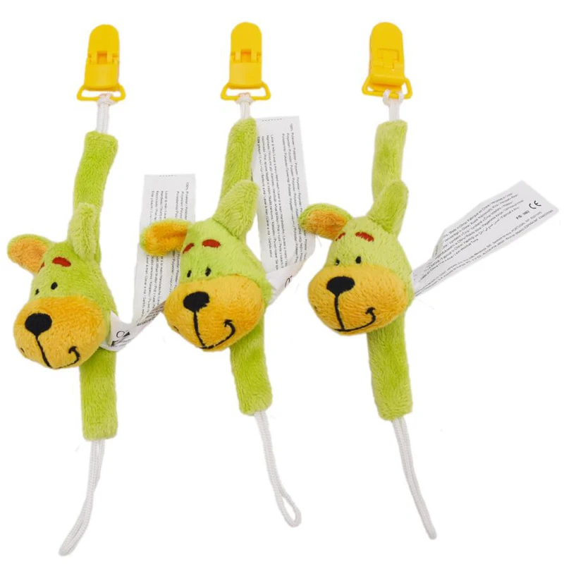 1pc Cute Baby Pacifier Clips Birthday Gift Funny Plush Toy Pacifier