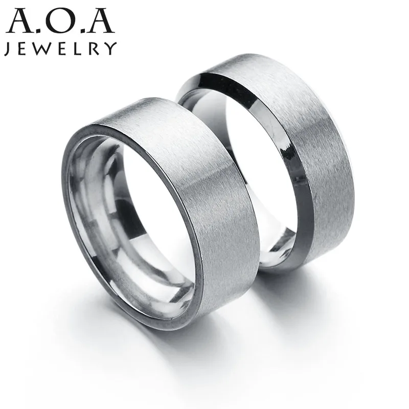 

Hot Sale Simple Couples Rings Set Stainless Steel Love Promise Rings For Lovers Proposal Gift Rings