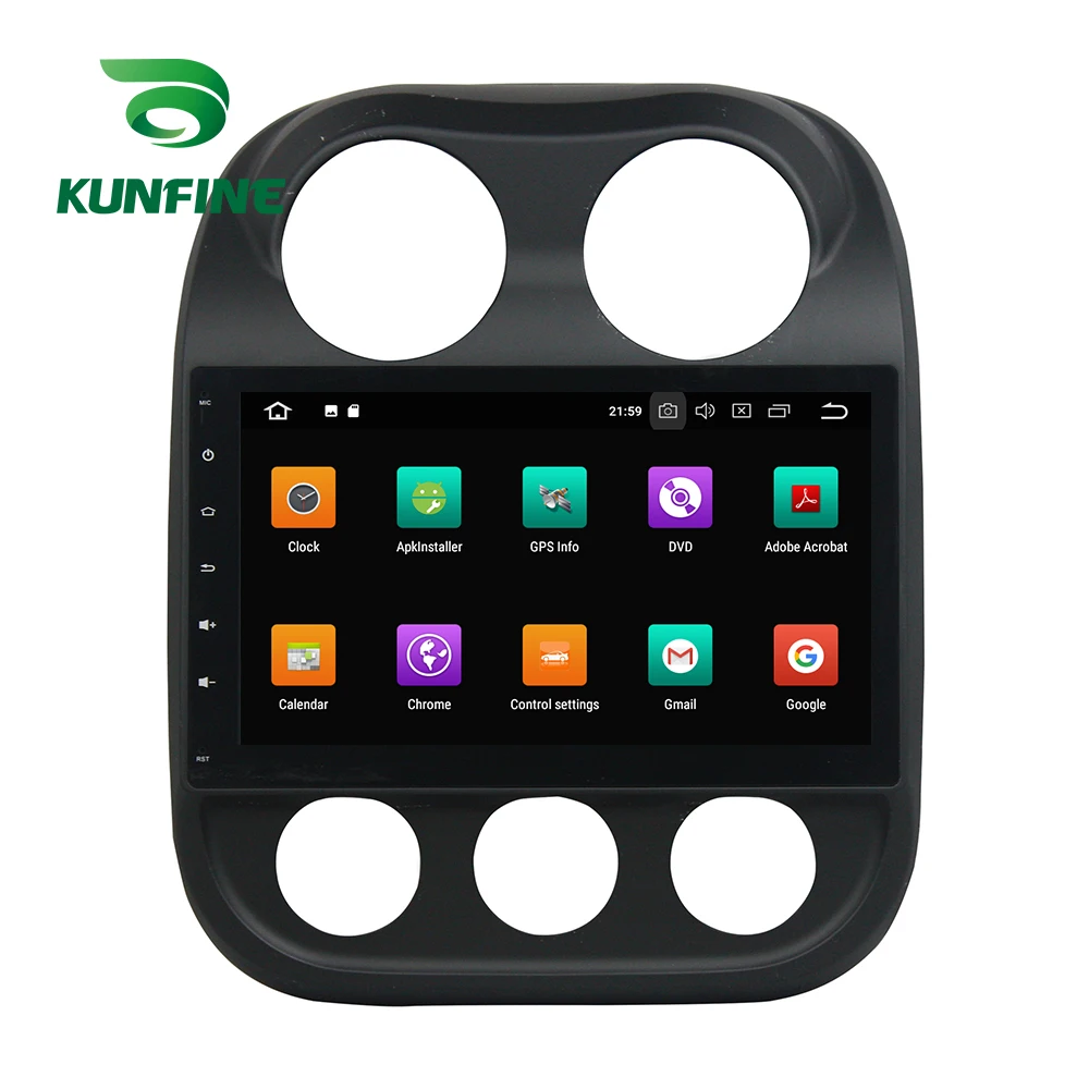 Sale Octa Core 4GB RAM Android 8.0 Car DVD GPS Navigation Multimedia Player Car Stereo Deckless for JEEP Compass 2014-2015 Radio 1