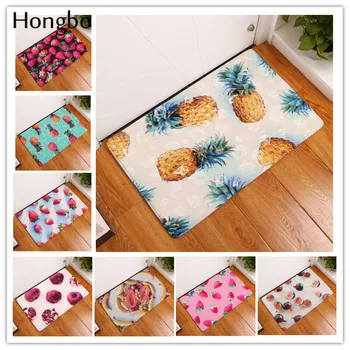 

Hongbo Floor Mat Pineapple Fruit Printed Doormat Outdoor Kitchen Mat Home Decoration Bathroom Carpet Bath Mat Toilet Rug 50x80cm