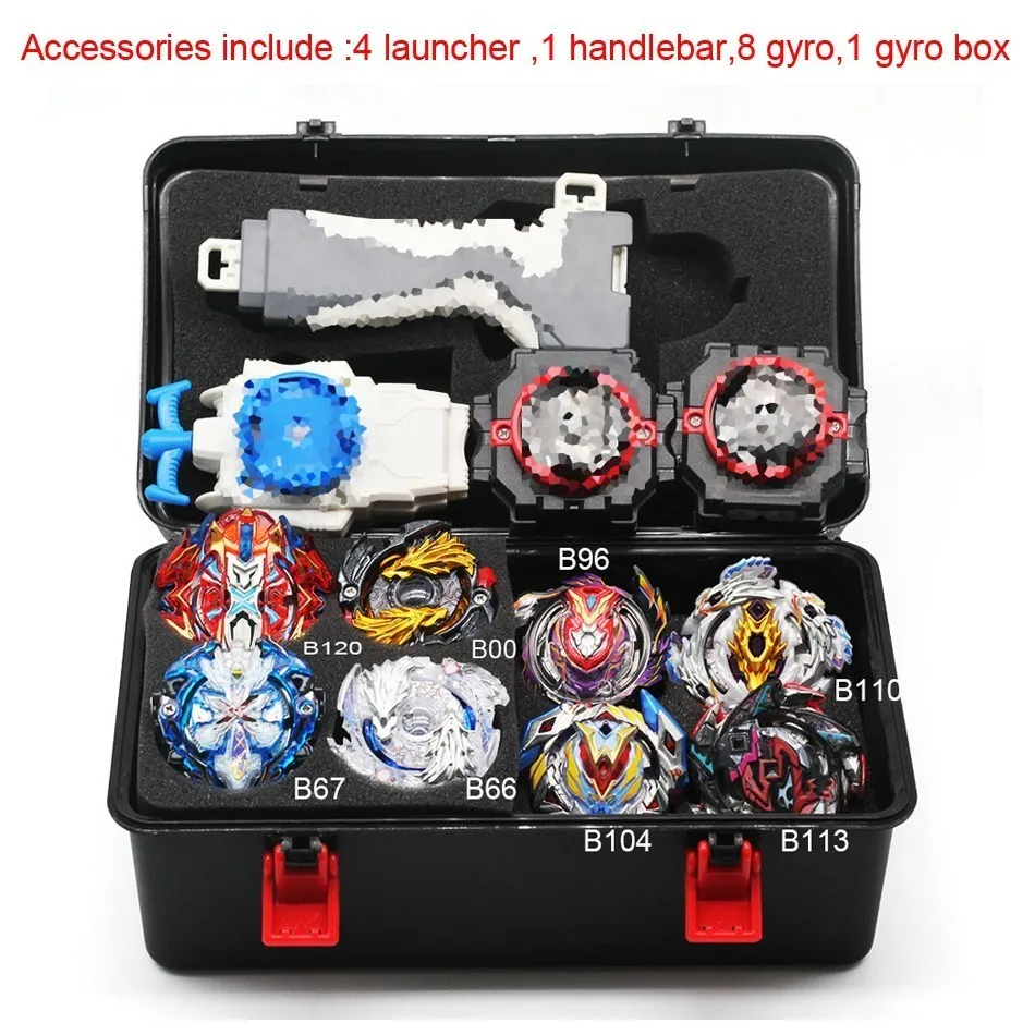 Новые пусковые установки Beyblade B129 Toupie Bayblades металлические черные гальки набор Burst Fafnir коробка Bey Blade игрушки для мальчика на день рождения - Цвет: 2-2