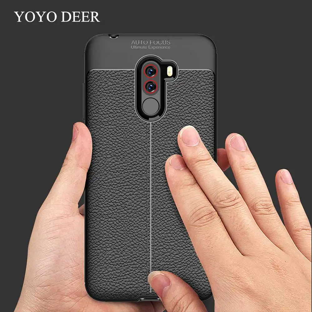 

YOYODEER Cover for Xiaomi Pocophone F1 Case Leather TPU Soft Silicone Fundas Housing Coque for Xiaomi Poco F1 Phone Cases