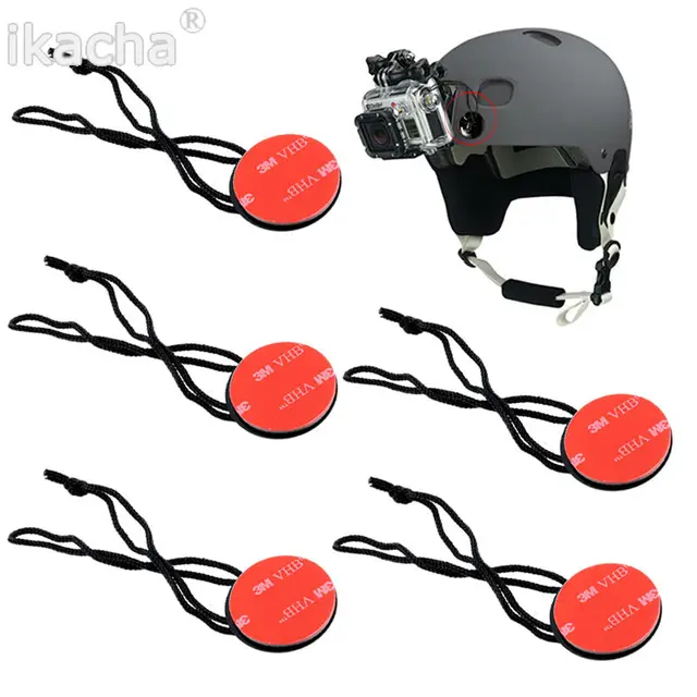 Brand New Safety Insurance Tether Straps With Sticker Mounting Kit For GoPro HD Hero SJ4000 For Xiaomi Yi Camera 5 PCS