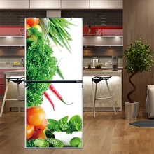 Креативный фруктовый растительный узор наклейки на холодильник ПВХ Холодильник Дверь Кухня самоклеющиеся настенные стикеры s Декор