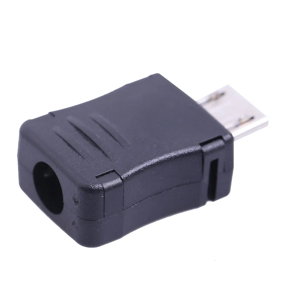 50PCS DIY Micro USB 5 Pin T Port Male Plug Socket Connector/&Plastic Cover NEW