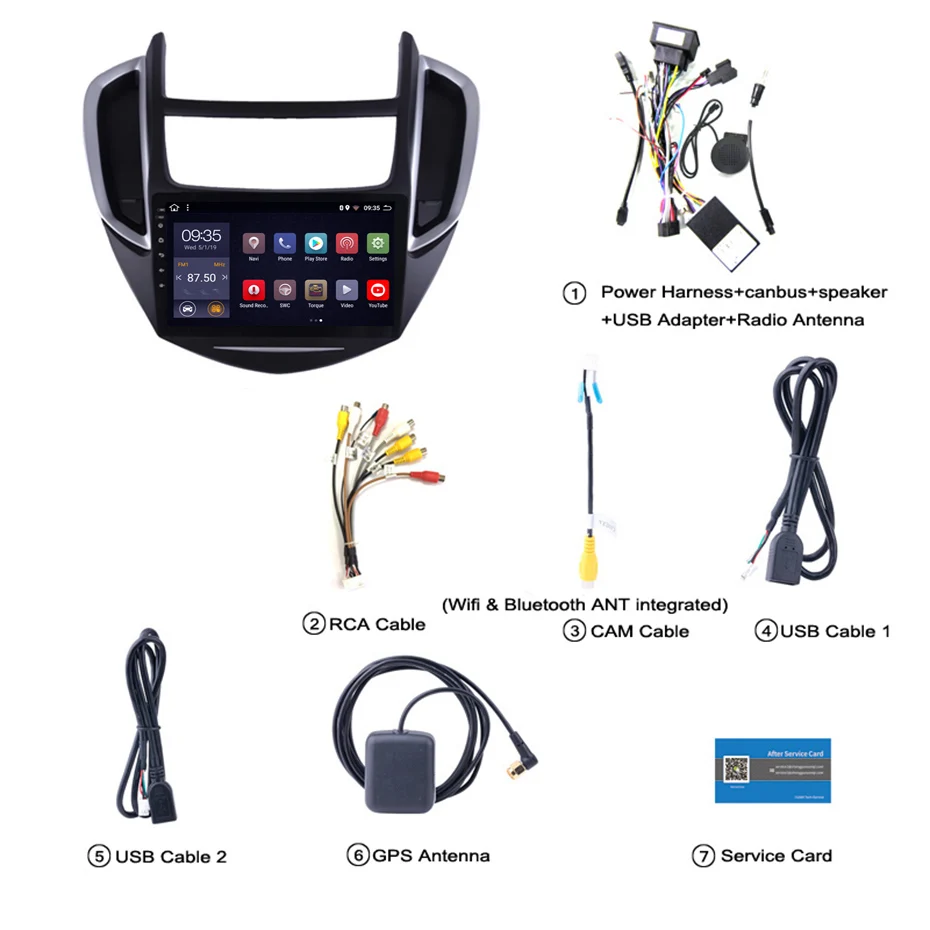 Best 9 inch 2.5D IPS HD multi-touch screen Android8.1 2G RAM 32G ROM NAVI For Chevrolet Trax 2014-2016 with Bluetooth USB WIFI SWC 2
